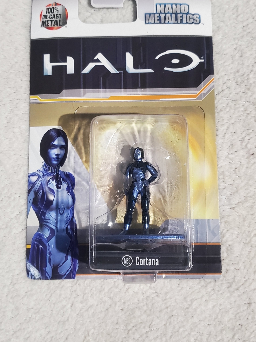 Halo Cortana Nano Metalfigs Figure - Blue and Silver